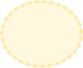 Simple water drop frame border graphic. Blank copy space of logo for your design. 