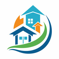 Modern Real Estate Investment Education Firm Logo Vector Art Illustration