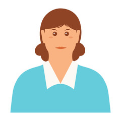 Woman Medical Staff Character Isolated on White Background. Vector Illustration in Flat Style.