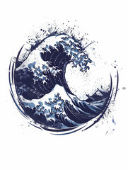 3D Flat Icon: Data Wave with DMA Text Logo for Dynamic T shirt Designs