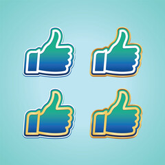 Blue thumb icon