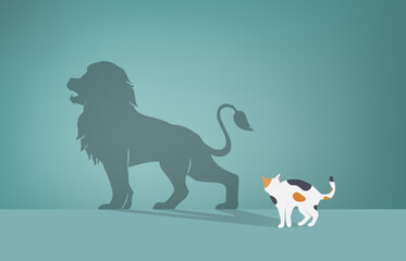 Small cat with a big dream to be king of animals.