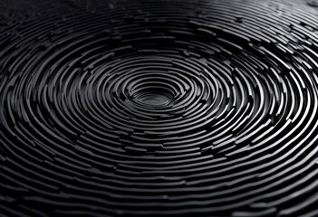 Obraz premium black template sound tech rendering effect podium background digital waves concentric ripple 3d surface dais wave circle round display product object presentation