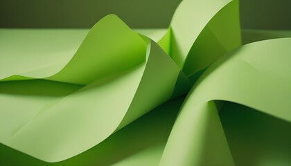 Clear Plain Shiny Warm Soft Vintage Bokeh Cloudy Wave Like Geometric Green Background or Texture