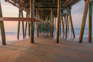 Under the pier at Old Orchard Beach