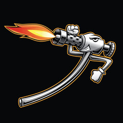 Solder welding character