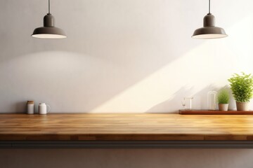 Table wood furniture lighting.