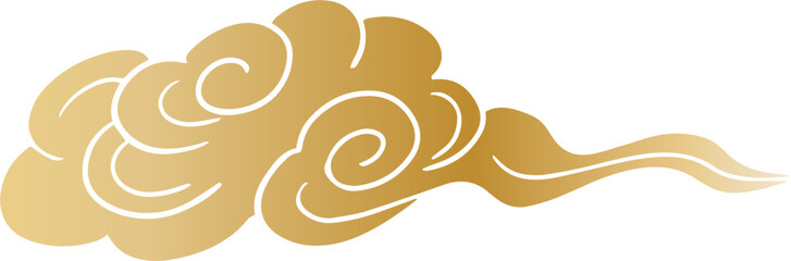 Chinese traditional retro golden cloud