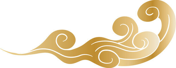 Chinese traditional retro golden cloud