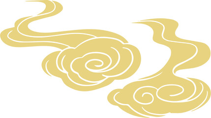 Chinese traditional retro golden cloud