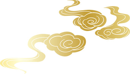 Chinese traditional retro golden cloud