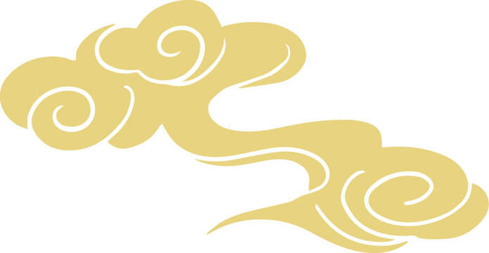 Chinese traditional retro golden cloud