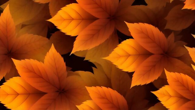 Maple leaves go through a life cycle from green to defoliation. Artificial intelligence.