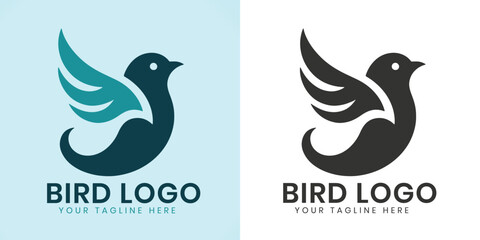 Bird logo design template vector file