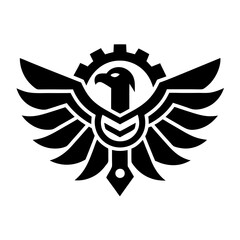 Eagle Tech Logo Template Design Vector Art Illustration, Creative Symbol, Icon