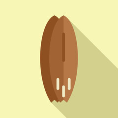 Two surfboards are leaning against a wall casting a long shadow, perfect for representing summer sports and activities