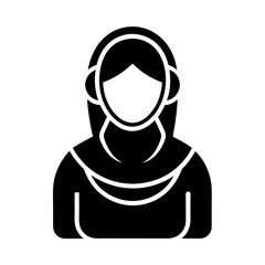 Moslem customer care service and support logo icon - Vector Art Illustration