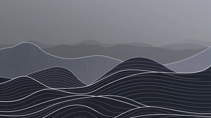 A mountain range with a dark blue sky in the background