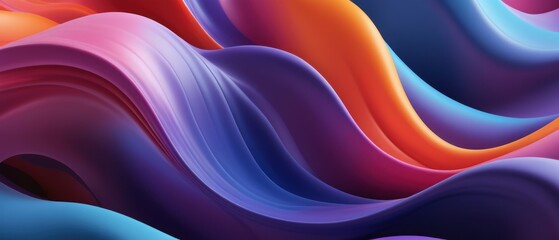 Fototapeta premium Vibrant and dynamic colorful abstract waves showcasing a blend of intense gradients and fluid motion. Perfect for modern and futuristic design concepts.