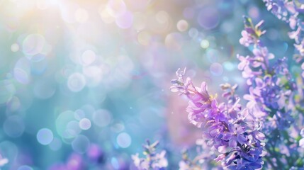 Obraz premium Delicate Purple Blossoms in a Sunlit Meadow