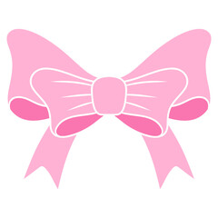 pink ribbon bow illustration
