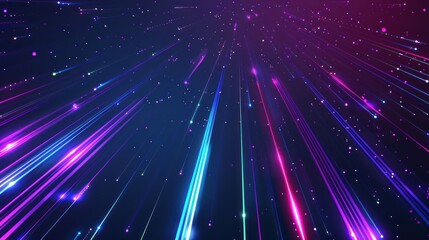 Obraz premium Abstract Neon Light Streaks