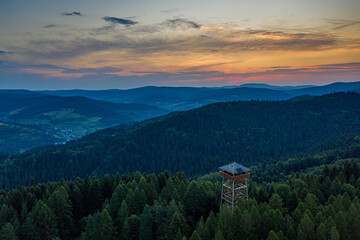 Malnik wieża, wschód słońca, Poland, EU © Maciej G. Szling