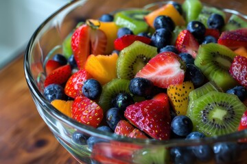 Obraz premium A bowl of colourful fruit salad