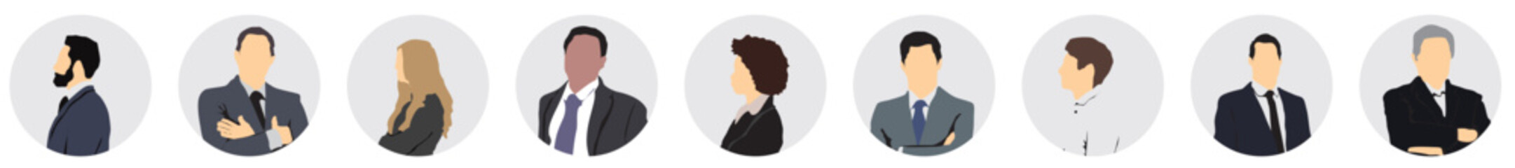 business people profile set