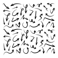 illustration of a set of doodle arrows, the design elements you need