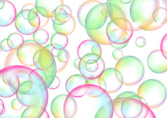 しゃぼん玉の背景イラスト