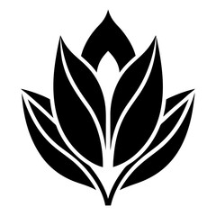 Tulip Flower Leaf Nature Organic Logo Vector Icon Illustration