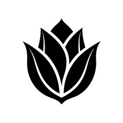 Tulip Flower Leaf Nature Organic Logo Vector Icon Illustration