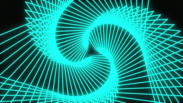 green triangle line motion pattern. abstract