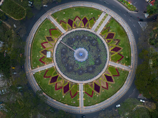 Malang, Indonesia : Tugu Kota Malang or Malang City Monument with a beautiful 