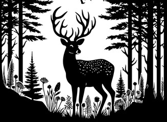 pattern design for laser tumbler, tumbler wrap 40 oz, from deer