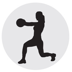 medicine ball exercise silhouette