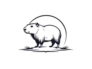 Obraz premium capybara isolated on white background