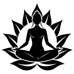 Yoga logo design vector icon template Illustration