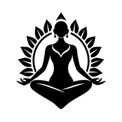 Yoga logo design vector icon template Illustration