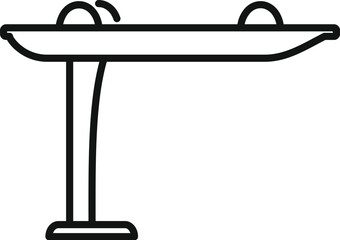 Balance beam standing on one leg with curved metal base