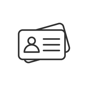 recommend clip art: ID card icon isolated vector illustration.