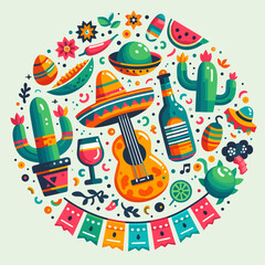 Obraz premium Cinco de Mayo, celebrating mexican historical triumph and unity
