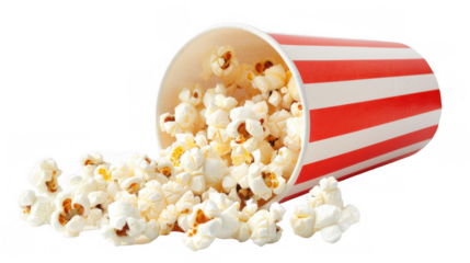 popcorn isolated on transparent background