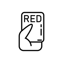 Red card icon,line style design
