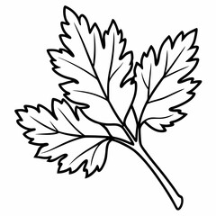 A  Leaf Icon Nature Organic Vector Line Art Illustration