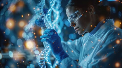 concept of scientific and medical genetic research.