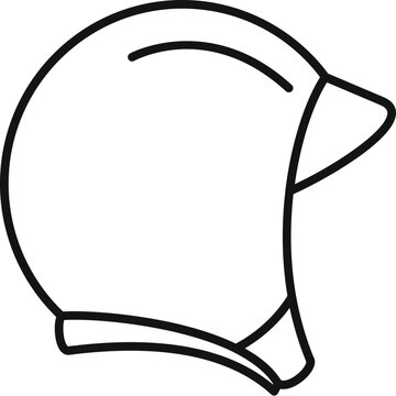 recommend clip art: Simple line art illustration of a protective helmet, emphasizing safety and head protection