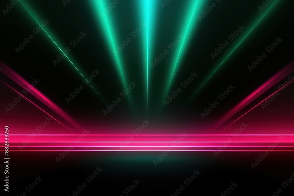 Wall mural green and pink futuristic neon light backgrounds abstract.