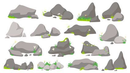 Illustration Stone and Rock element collections set cliparts